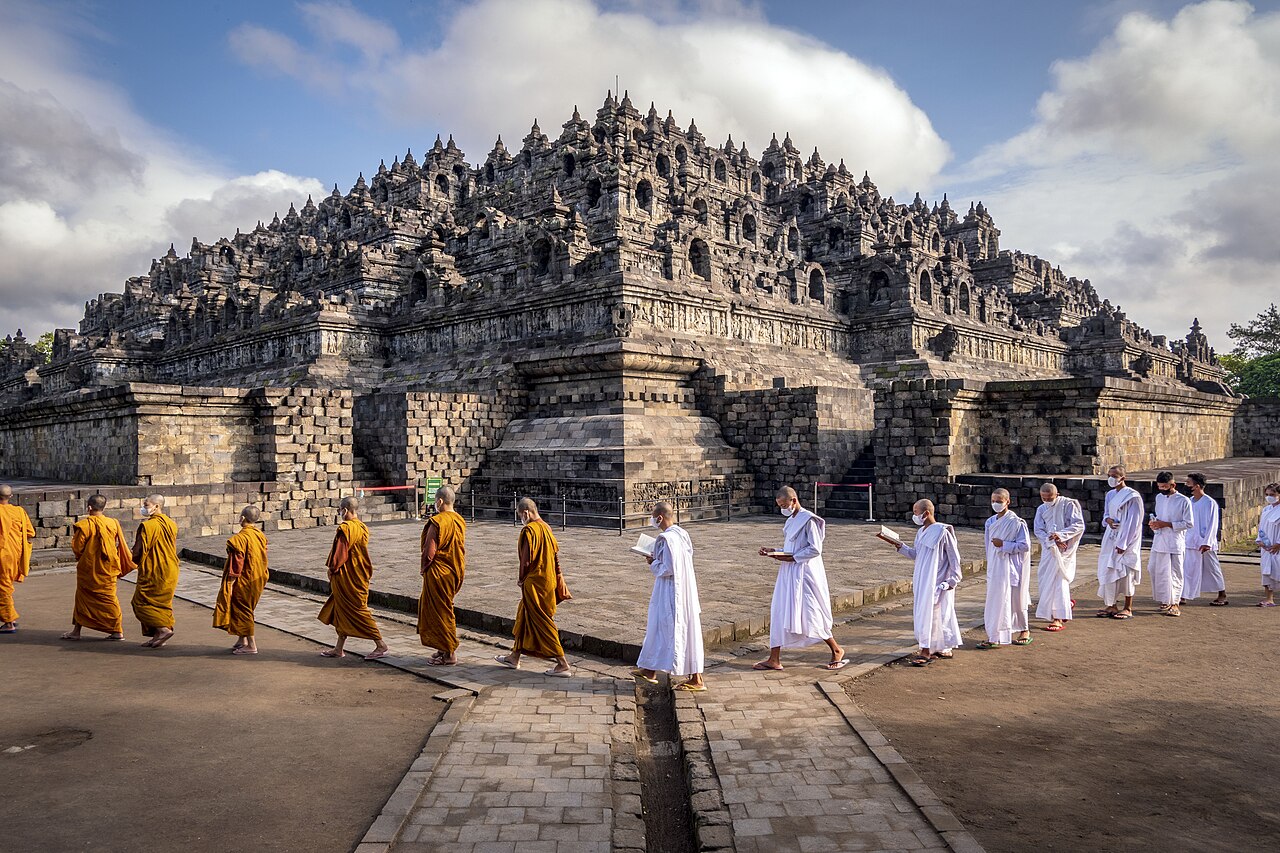 Borobudur's terraces and stupas, Central Java, Indonesia