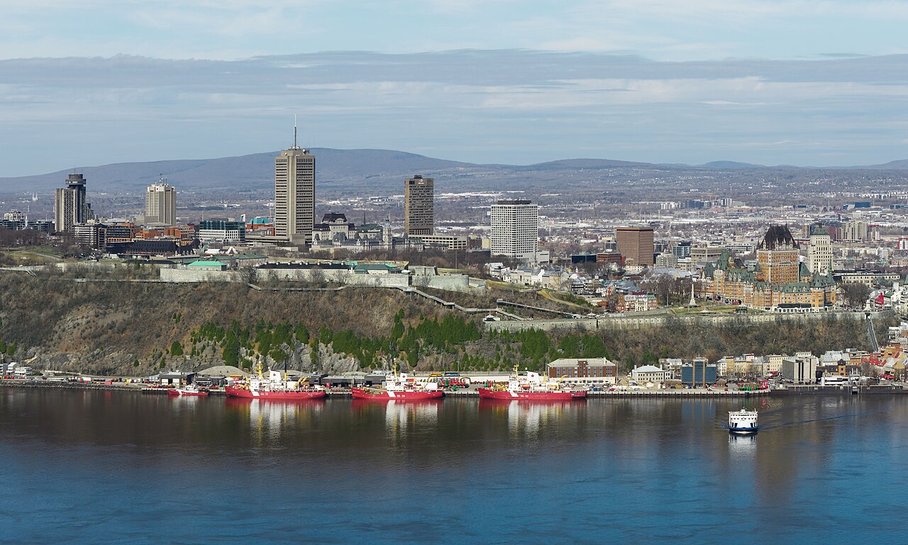 Québec City skyline viewed from Lévis, Canada