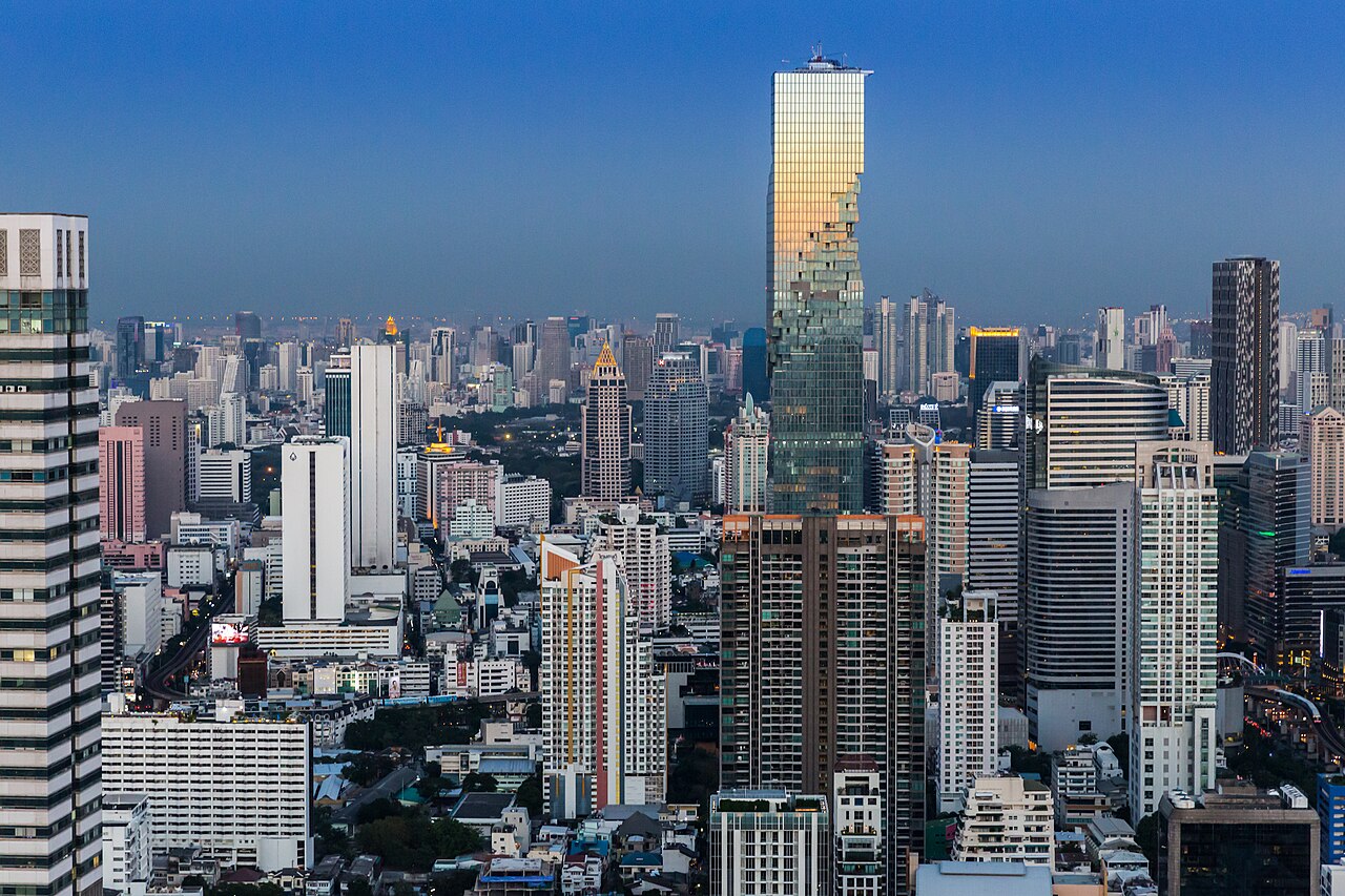 Bangkok skyline viewed from the State Tower, Thailand