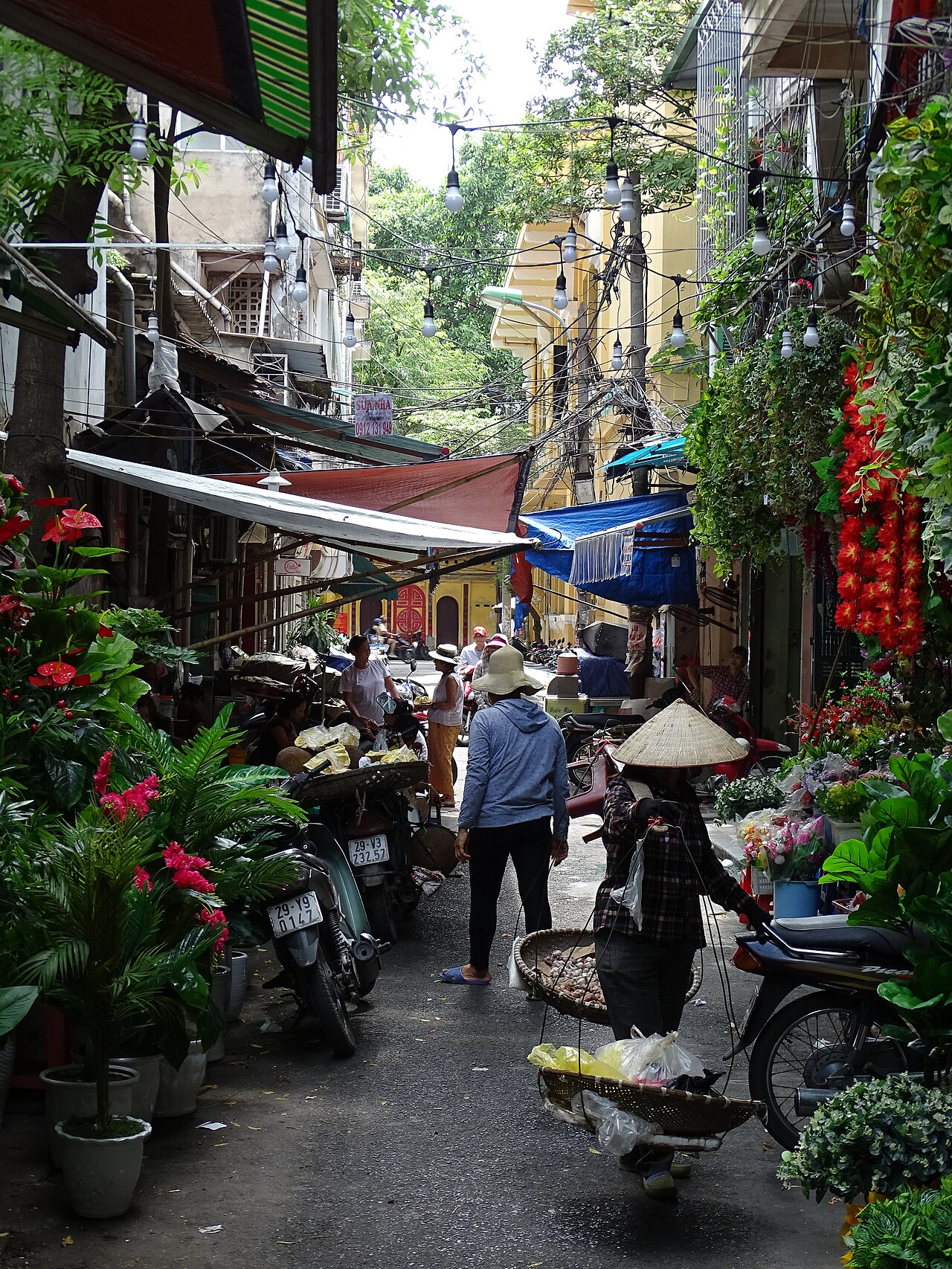 A street in Hanoi's Old Quarter, Vietnam