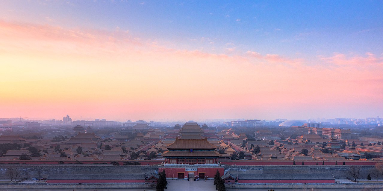 Beijing's Forbidden City viewed from Jingshan Park, China