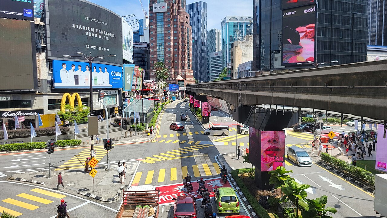 Bukit Bintang junction in Kuala Lumpur, Malaysia