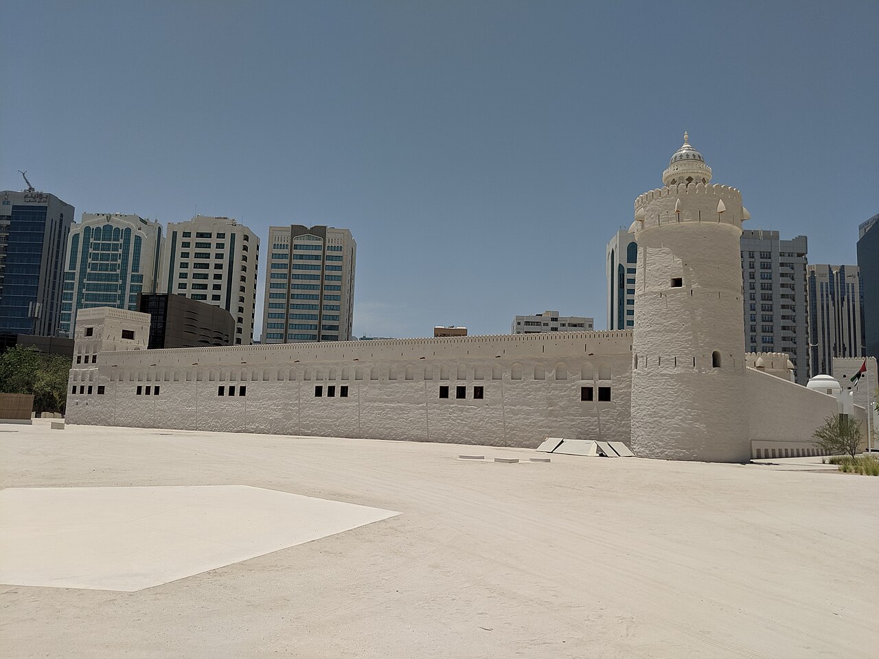 Historic Qasr Al Hosn fort in Abu Dhabi, photographed in 2019, United Arab Emirates