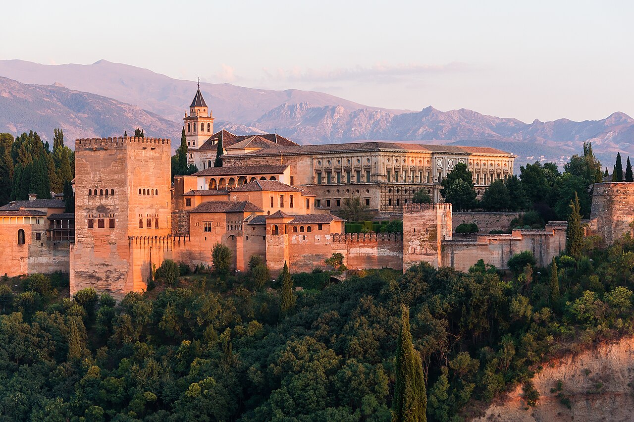 Dawn over the Alhambra palace complex, Granada, Spain