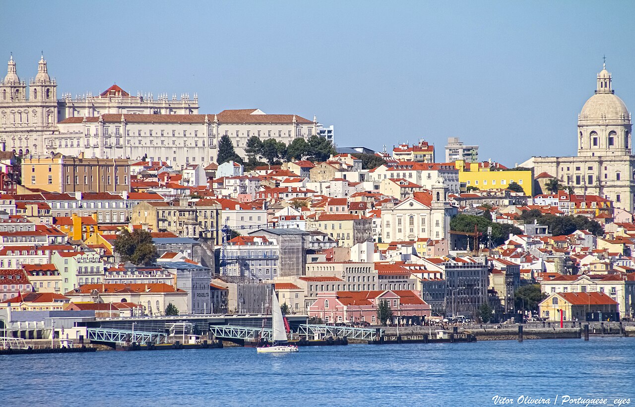 Lisbon beside the Tagus estuary, Portugal