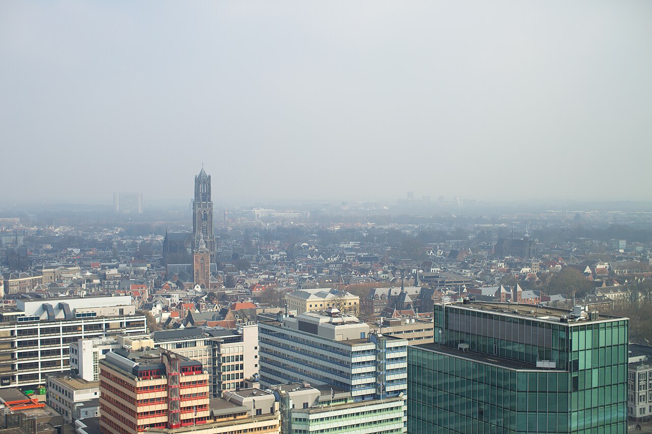 Utrecht viewed from the city offices, Netherlands