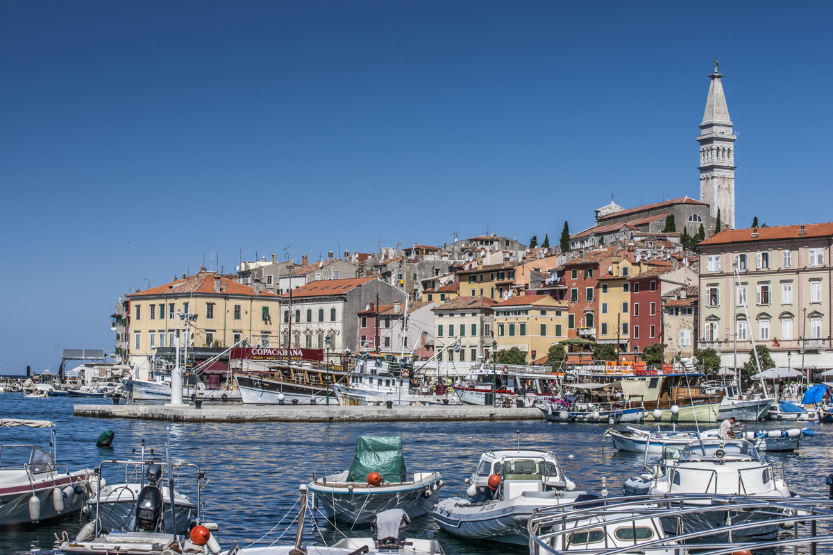 Rovinj's harbor and old town, Croatia