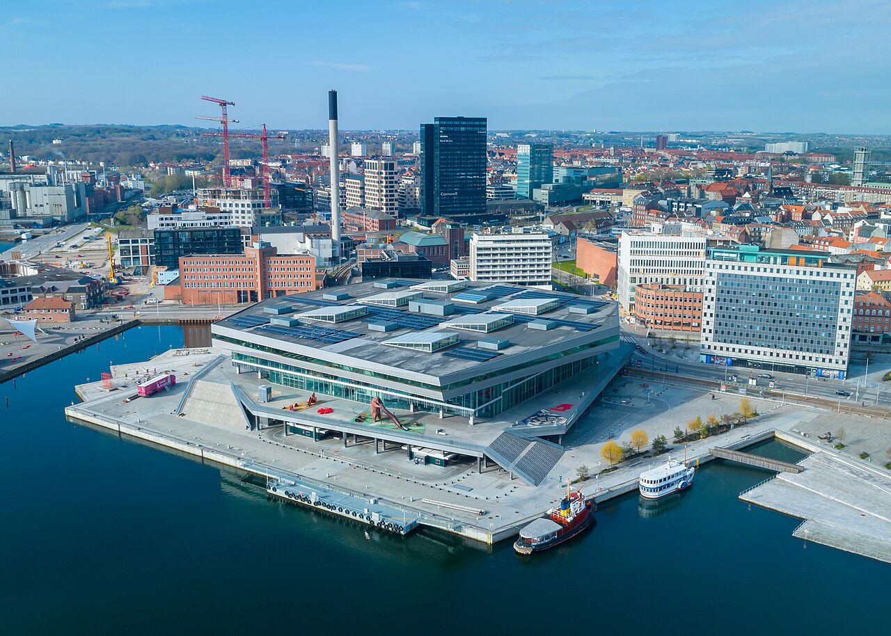 Dokk1 and the waterfront in Aarhus, Denmark