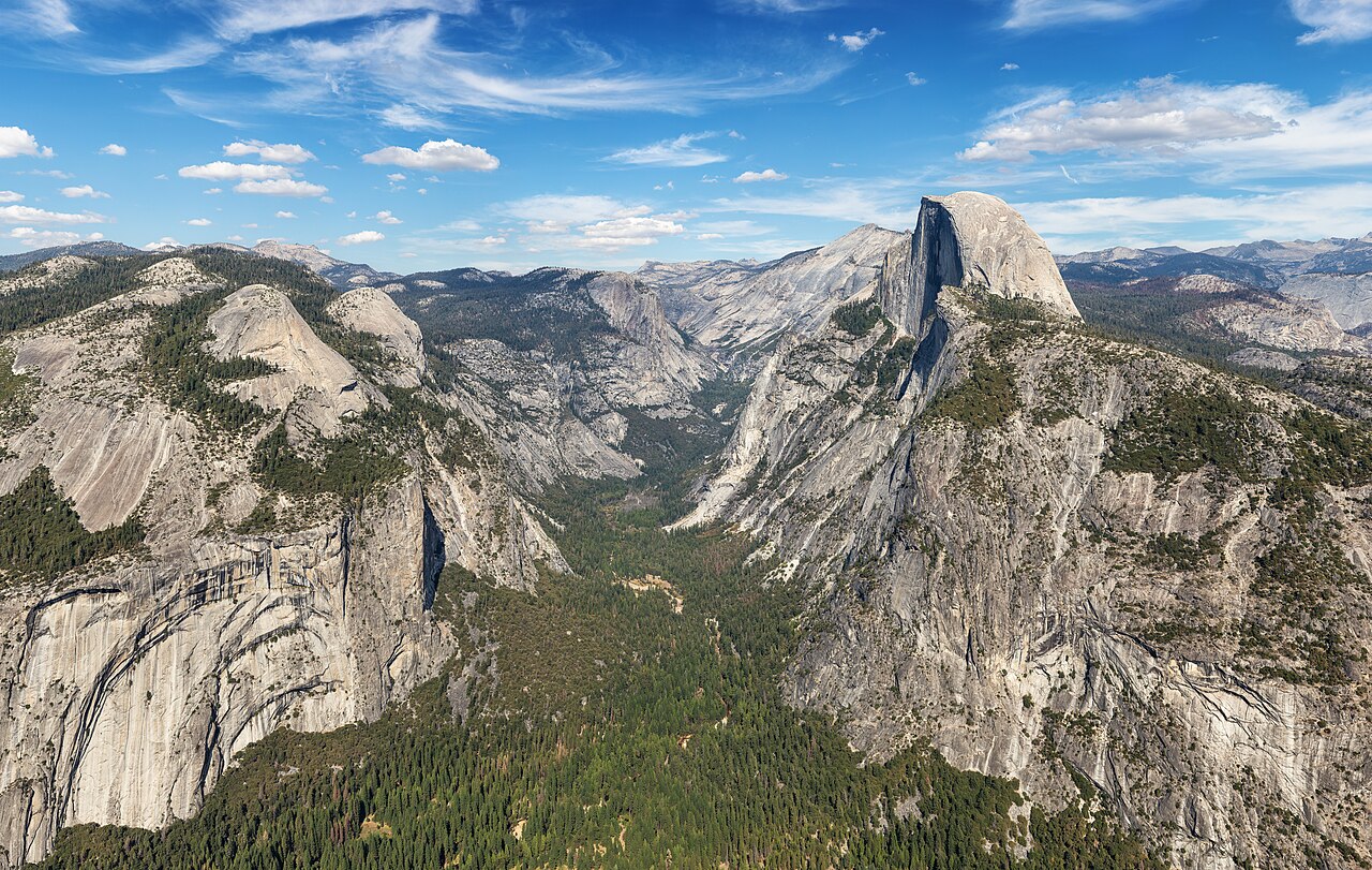 Half Dome and Yosemite Valley viewed from Glacier Point, United States
