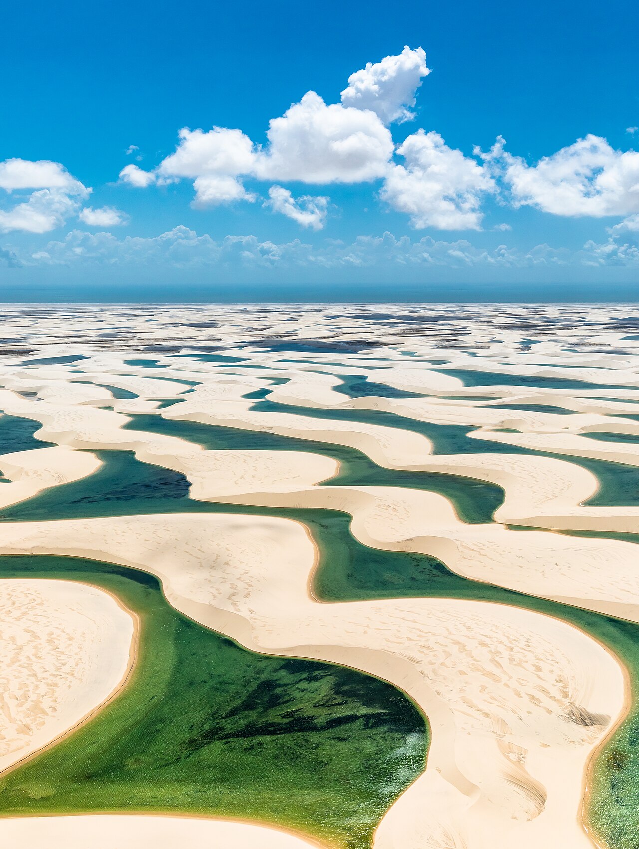 Freshwater lagoons among the Lençóis Maranhenses dunes, Brazil