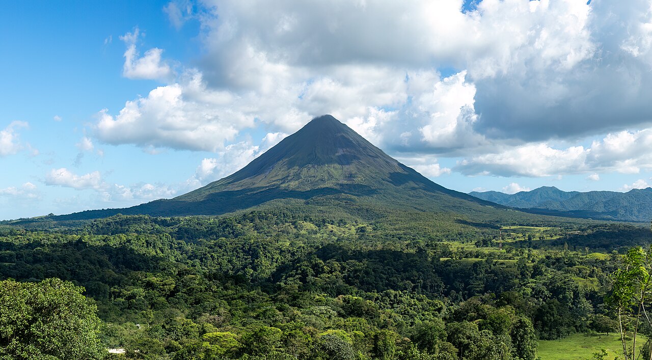 Arenal Volcano above the rainforest, Costa Rica