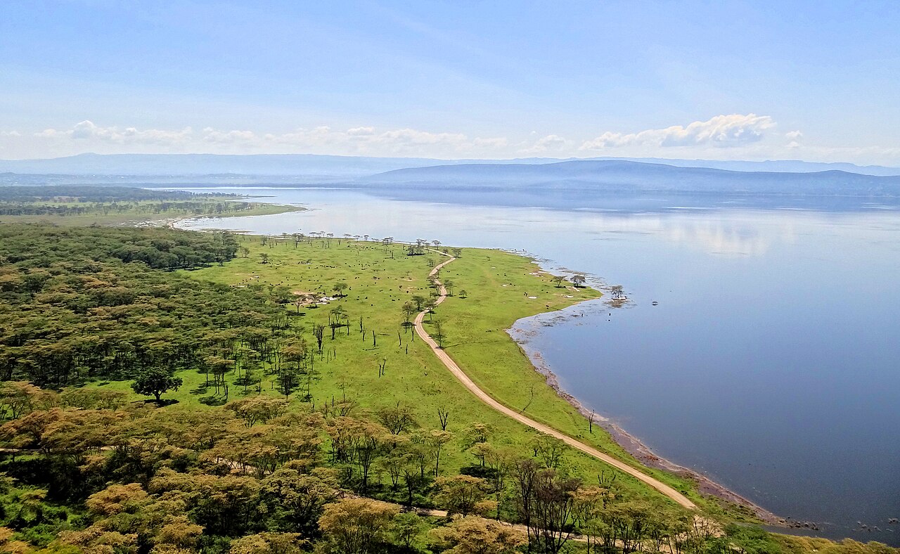 Lake Nakuru viewed from Baboon Cliff, Kenya