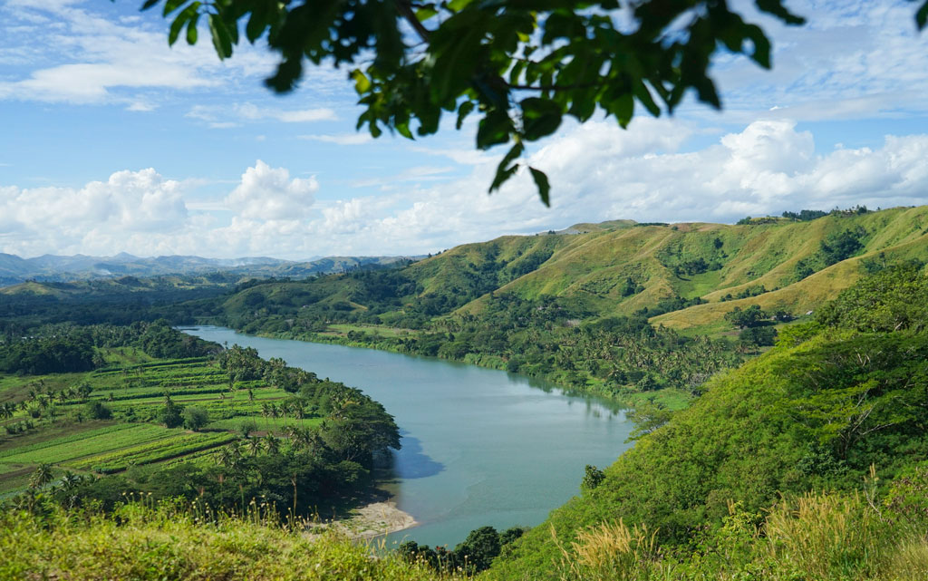Sigatoka Valley viewed from Tuvuni Hill Fort in the Coral Coast region, Fiji